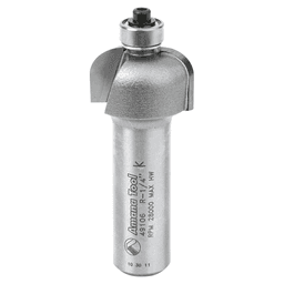 7/8" x 1/4" Radius Cove Router Bit, 2-Flute, 1/2" Shank