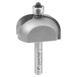 1-3/8" x 1/2" Radius Cove Bit with Ball Bearing, 2-Flute, 1/4" Shank