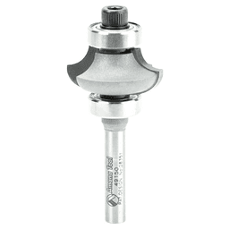 1-1/8" x 1/4" Radius Matching Corner Round/Cove Router Bit with Double Ball Bearing, 2-Flute, 1/4" Shank
