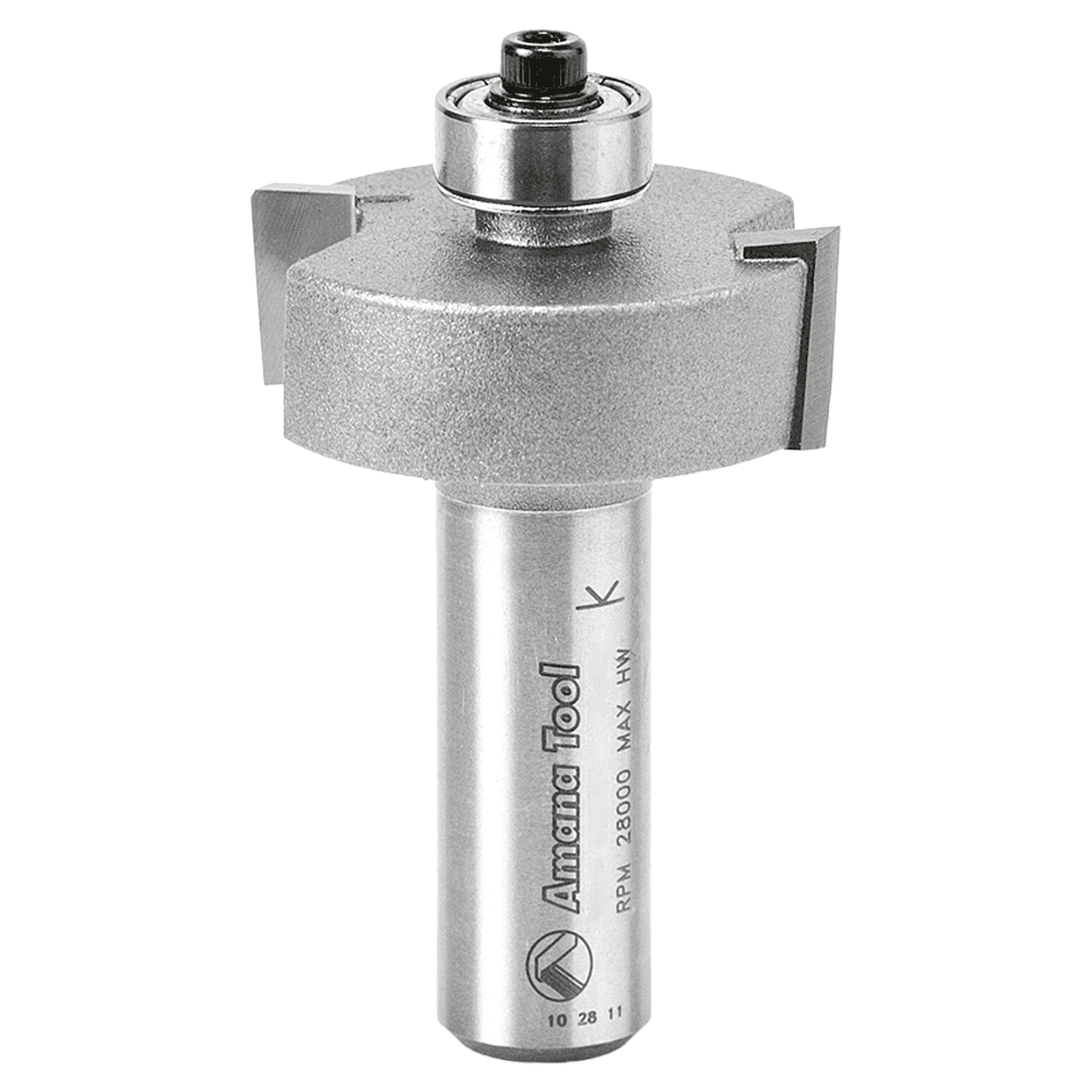 1/2" Depth x 1-3/8" Dia x 1/2" Rabbeting Bit, 1/2" Shank