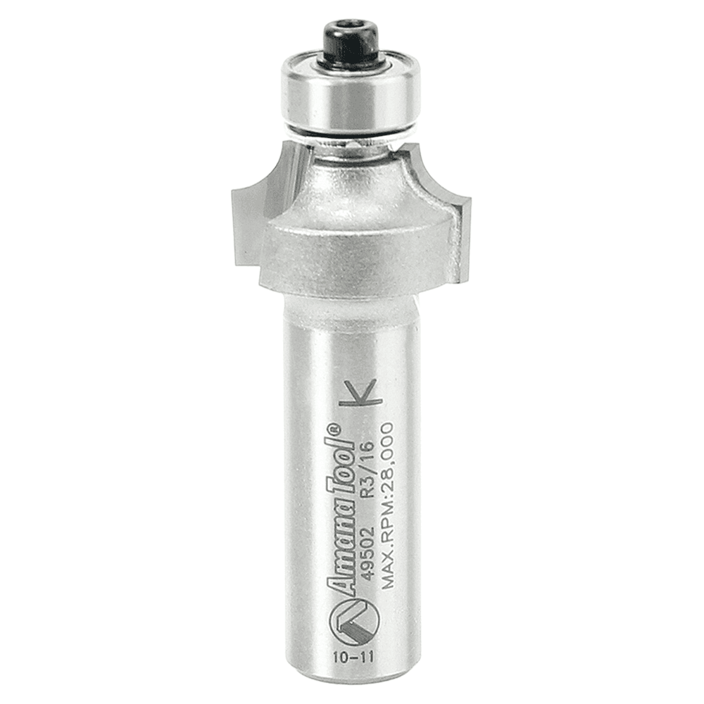 7/8" Dia x 1/2" Carbide Tipped Corner Round Bit, 3/16" Radius, 1/2" Shank