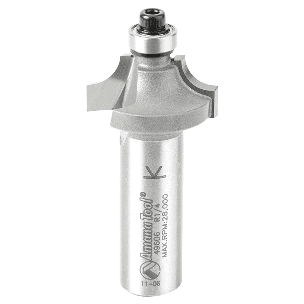 1" x 2-7/16" x 1/4" Radius Beading Router Bit, 2-Flute, 1/2" Shank
