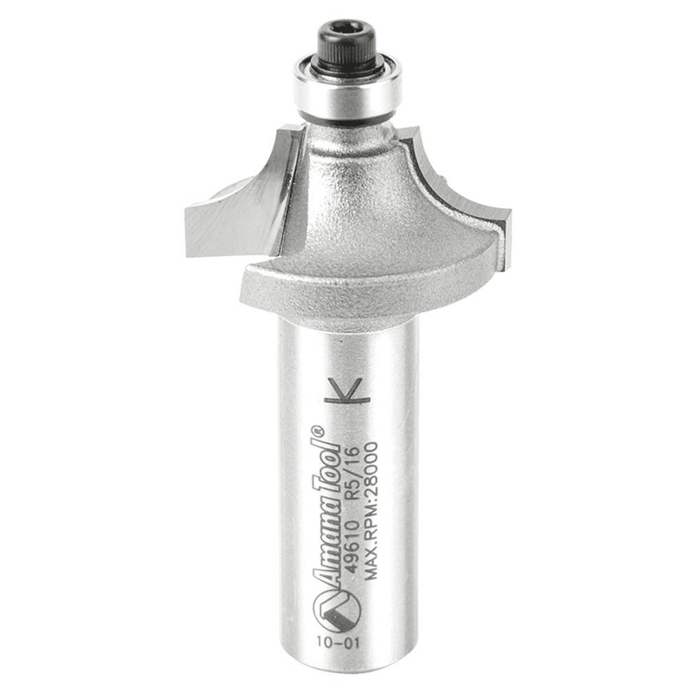 1-1/8" x 2-7/16" x 5/16" Radius Beading Router Bit, 2-Flute, 1/2" Shank