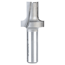 1" Dia x 1-3/32" Carbide Tipped Plunging Round Over 3/16" Radius, 1/2" Shank
