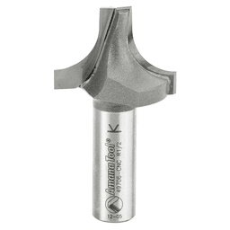 1-3/8" x 1/2" Radius CNC Plunging Round Over Bit, 2-Flute, 1/2" Shank