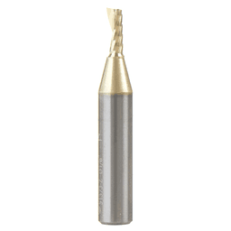 1/8" x 1-1/2" ZrN Coated Up-Cut 'O' Aluminum Cutting CNC Spiral Router Bit, 1-Flute, 1/4" Shank