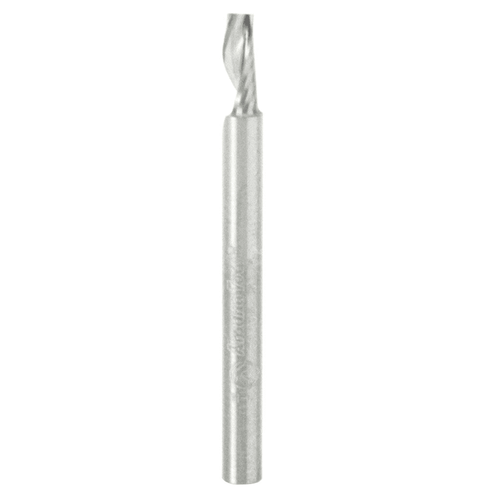 1/8" x 1-1/2" Up-Cut 'O' Aluminum Cutting CNC Spiral Router Bit, 1-Flute, 1/8" Shank