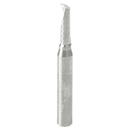 3/16" x 2" Up-Cut 'O' Plastic Cutting CNC Spiral Router Bit, 1-Flute, 1/4" Shank