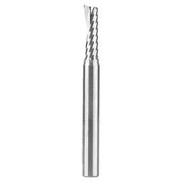 7/32" x 2-1/2" Up-Cut 'O' Plastic Cutting CNC Spiral Router Bit, 1-Flute, 1/4" Shank