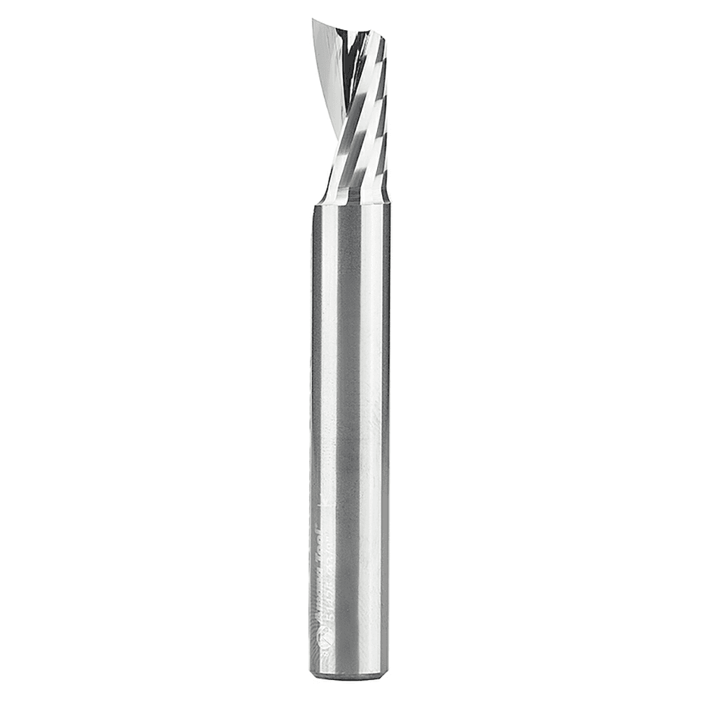 3/8" x 3" Up-Cut 'O' Plastic Cutting CNC Spiral Router Bit, 1-Flute, 3/8" Shank