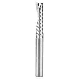 3/8" x 3-1/2" Up-Cut 'O' Plastic Cutting CNC Spiral Router Bit, 1-Flute, 3/8" Shank