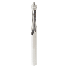 1/4" x 3" Plastic Spiral Flush Trim Bit with Double Ball Bearing, 1/4" Shank