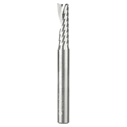1/4" x 2-1/2" x 7/8" Up-Cut 'O' Plastic Cutting CNC Spiral Router Bit, 1-Flute, 1/4" Shank