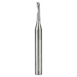 1/8" x 2-1/2" x 1/8" Up-Cut 'O' Plastic Cutting CNC Spiral Router Bit, 1-Flute, 1/4" Shank
