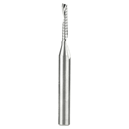 1/8" x 2-1/2" Up-Cut 'O' Plastic Cutting CNC Spiral Router Bit, 1-Flute, 1/4" Shank