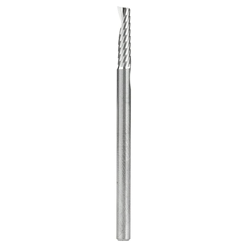 1/8" x 2" Up-Cut 'O' Aluminum Cutting CNC Spiral Router Bit, 1-Flute, 1/8" Shank