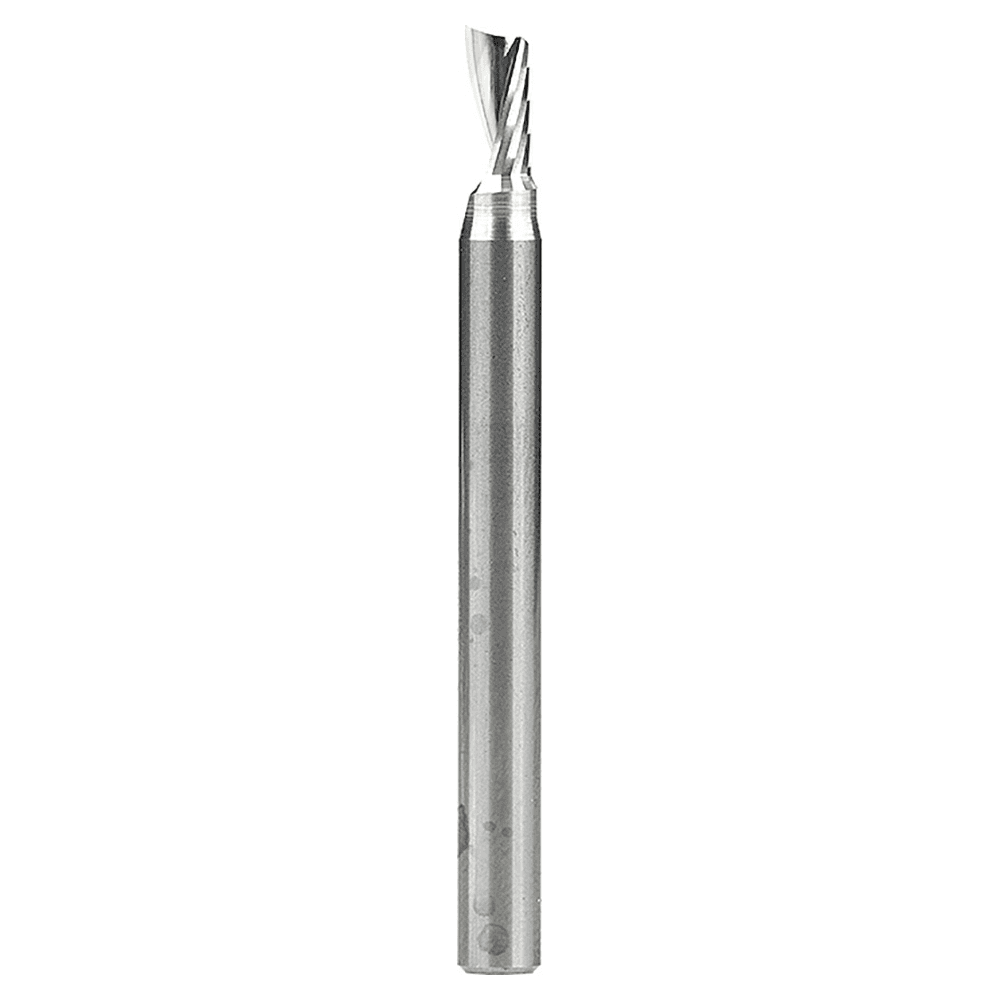 5/32" x 2" Up-Cut 'O' Aluminum Cutting CNC Spiral Router Bit, 1-Flute, 3/16" Shank