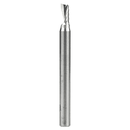 5/32" x 2" Up-Cut 'O' Aluminum Cutting CNC Spiral Router Bit, 1-Flute, 3/16" Shank