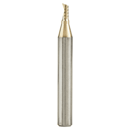 1/8" x 2" ZrN Coated Up-Cut 'O' Aluminum Cutting CNC Spiral Router Bit, 1-Flute, 1/4" Shank