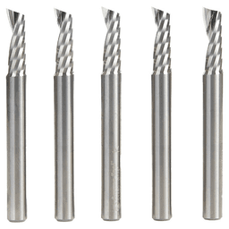 1/4" x 2-1/2" x 3/4" Up-Cut 'O' Aluminum Cutting CNC Spiral Router Bit, 1-Flute, 1/4" shank (5/Pack)