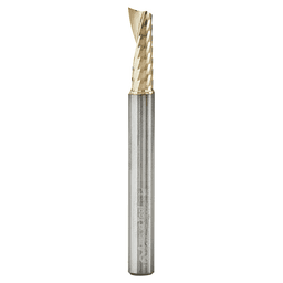 1/4" x 2-1/2" ZrN Coated Up-Cut 'O' Aluminum Cutting CNC Spiral Router Bit, 1-Flute, 1/4" Shank