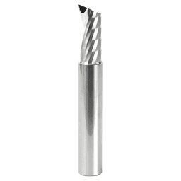1/2" x 3-1/2" x 1-1/8" Up-Cut 'O' Aluminum Cutting CNC Spiral Router Bit, 1-Flute, 1/2" Shank