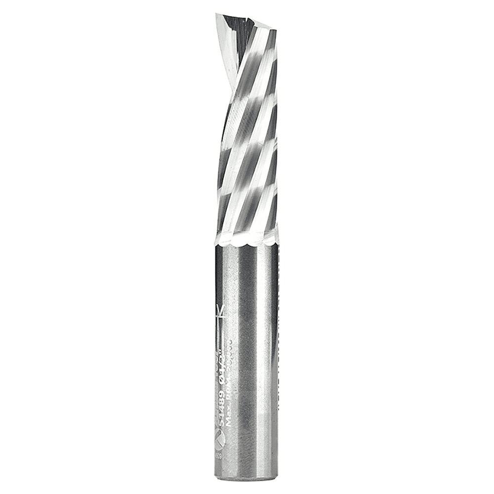 1/2" x 3-1/2" x 1-5/8" Up-Cut 'O' Aluminum Cutting CNC Spiral Router Bit, 1-Flute, 1/2" Shank