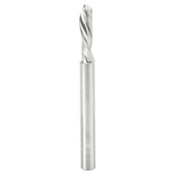 3/16" x 2" Down-Cut 'O' Plastic Cutting CNC Spiral Router Bit, 1-Flute, 3/16" Shank