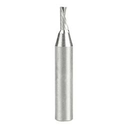 1/8" x 1-1/2" Down-Cut 'O' Plastic Cutting CNC Spiral Router Bit, 1-Flute, 1/4" Shank