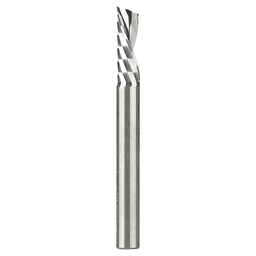 1/4" x 2-1/2" x 3/4" Down-Cut 'O' Plastic Cutting CNC Spiral Router Bit, 1-Flute, 1/4" Shank
