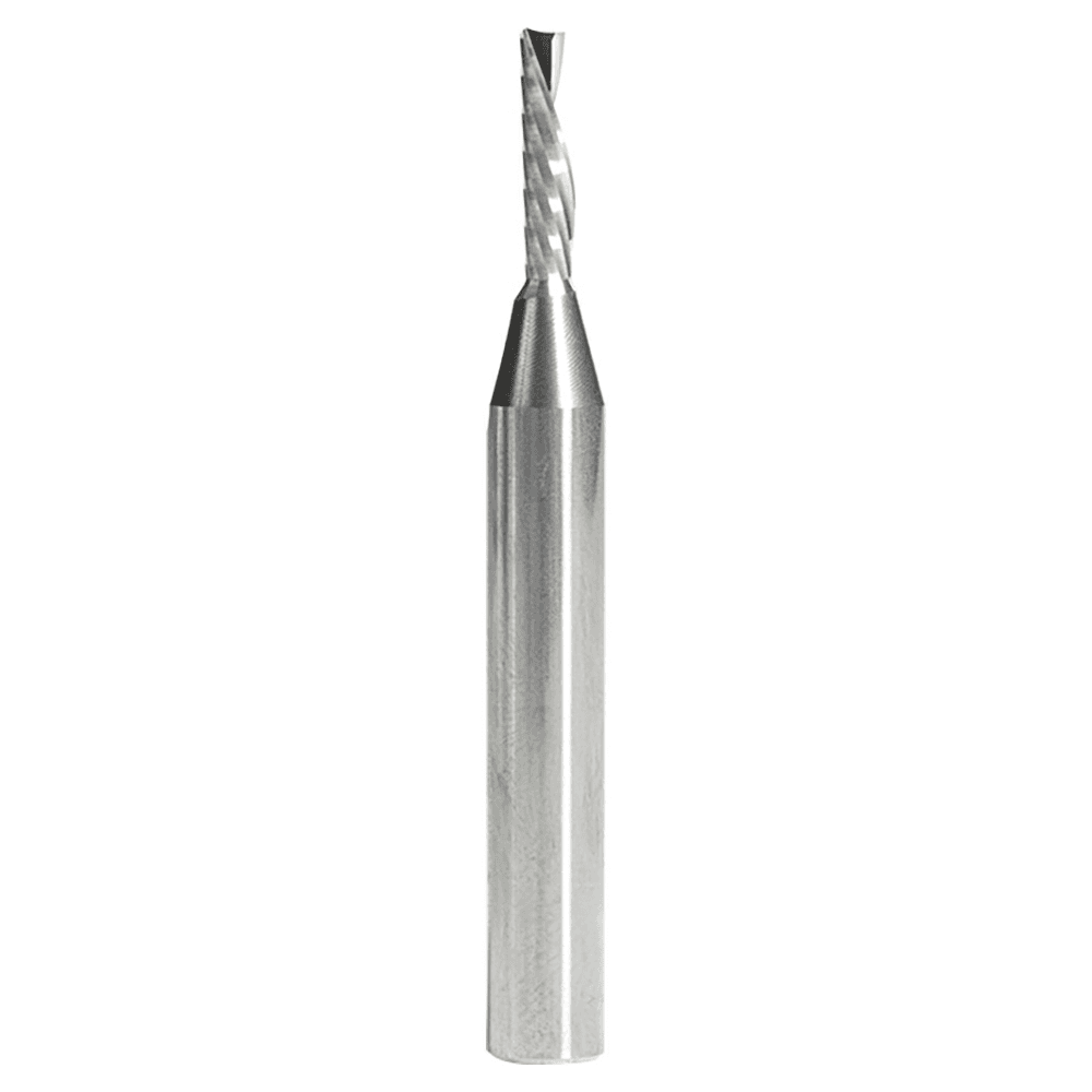 3mm x 50mm Down-Cut 'O' Plastic Cutting CNC Spiral Router Bit, 1-Flute, 6mm Shank