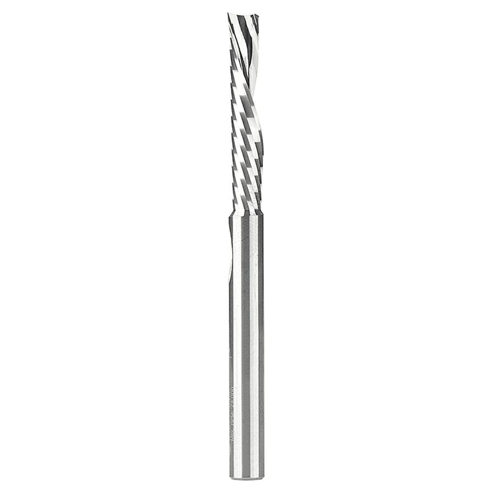 6mm x 75mm Down-Cut 'O' Plastic Cutting CNC Spiral Router Bit, 1-Flute, 6mm Shank