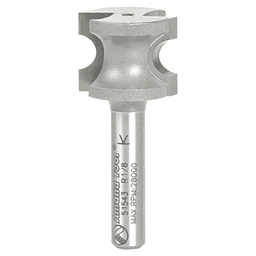 23/32" x 1/8" Radius Bull Nose Router Bit, 2-Flute, 1/4" Shank