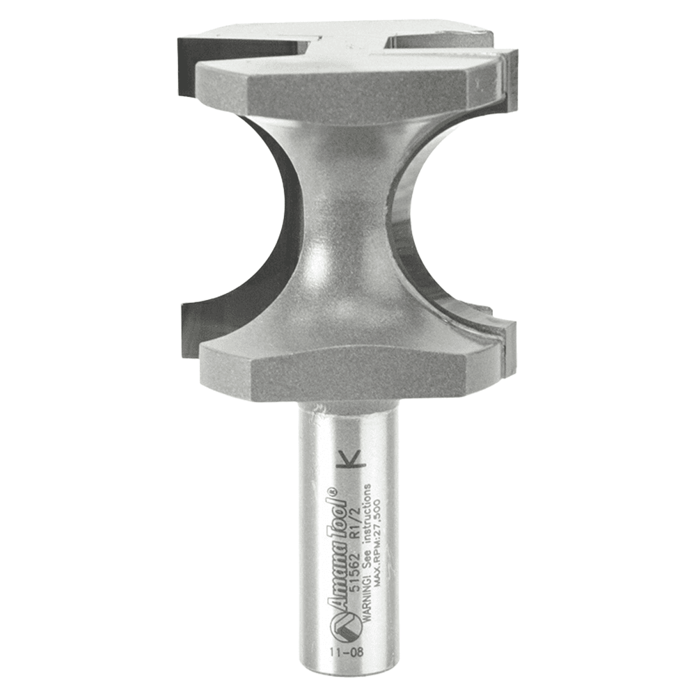 1-11/16" Dia x 1-9/16" Carbide Tipped Bull Nose Bit, 1/2" Radius, 1/2" Shank