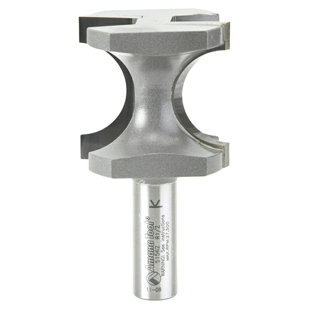 1-11/16" Dia x 1-9/16" Carbide Tipped Bull Nose Bit, 1/2" Radius, 1/2" Shank