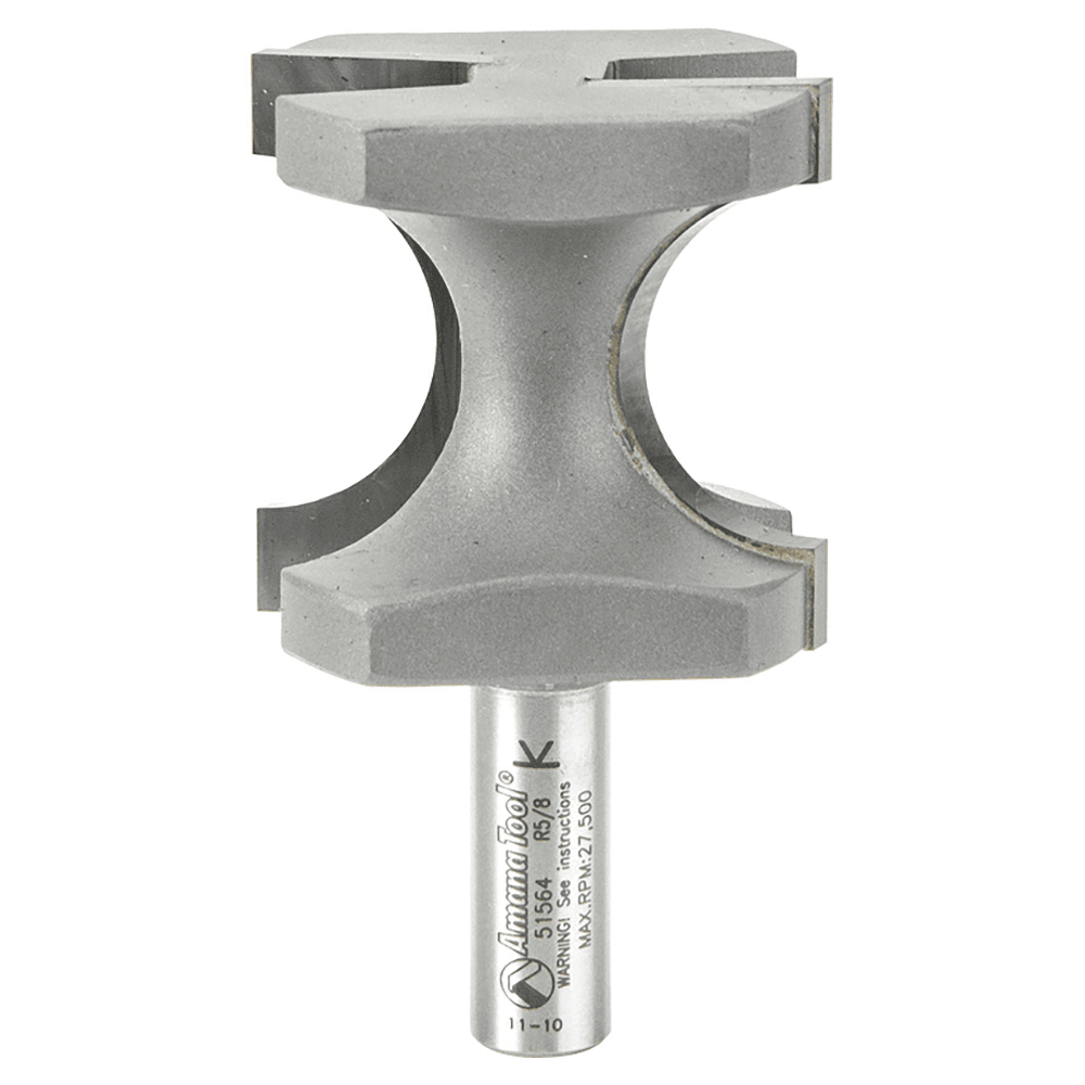 2" x 5/8" Radius Bull Nose Router Bit, 2-Flute, 1/2" Shank