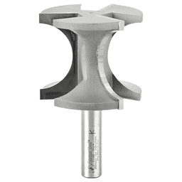 2-3/8" Dia x 2" Carbide Tipped Bull Nose Bit, 3/4" Radius, 1/2" Shank