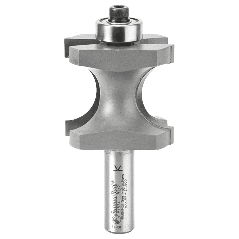 1-13/16" Dia x 1-9/32" Carbide Tipped Bull Nose Bit, 1/2" Radius, 1/2" Shank