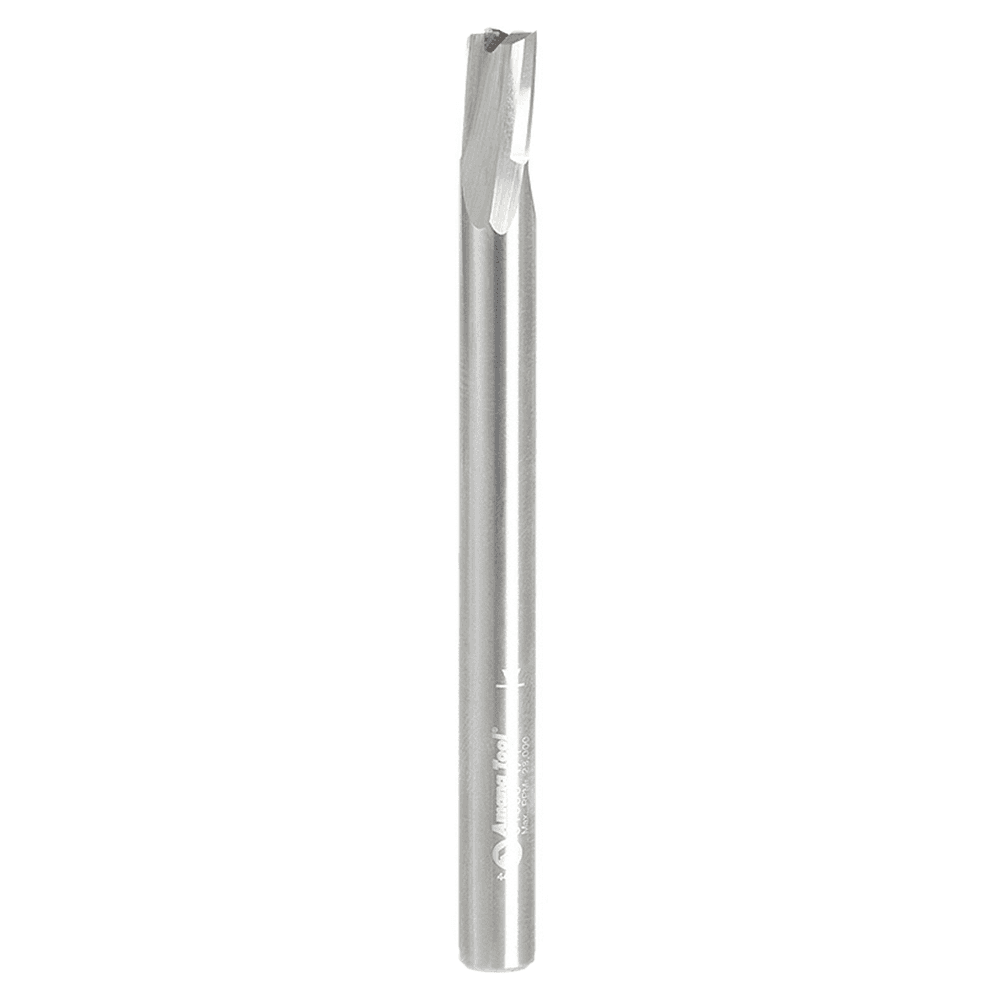 1/4" Dia x 3/8" Solid Carbide Spiral Finisher Router Bit, 1/4" Shank Up-Cut