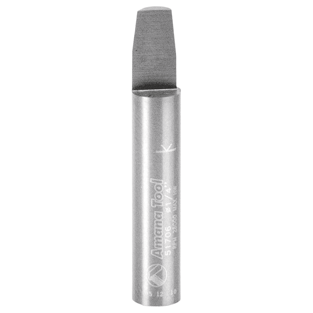 1/4" Dia x 3/8" Carbide Tipped Combination Flush/Bevel Trimmer, 1/4" Shank Single-Flute