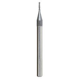 0.035" AlTiN Coated CNC Steel Ball End Mini Mill Bit, 2-Flute
