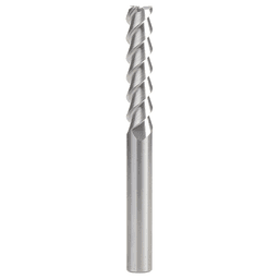 10mm x 45mm 55° CNC Solid Carbide Aluminum/Acrylic Cutting Helix End Mill Bit, 3-Flute, 10mm Shank