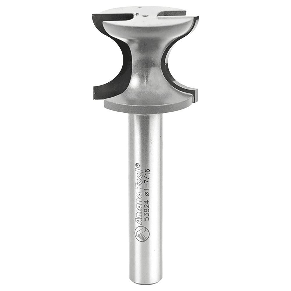1-7/16" Dia x 1-1/8" Carbide Tipped Window Sill Edge 3/8" Radius, 1/2" Shank