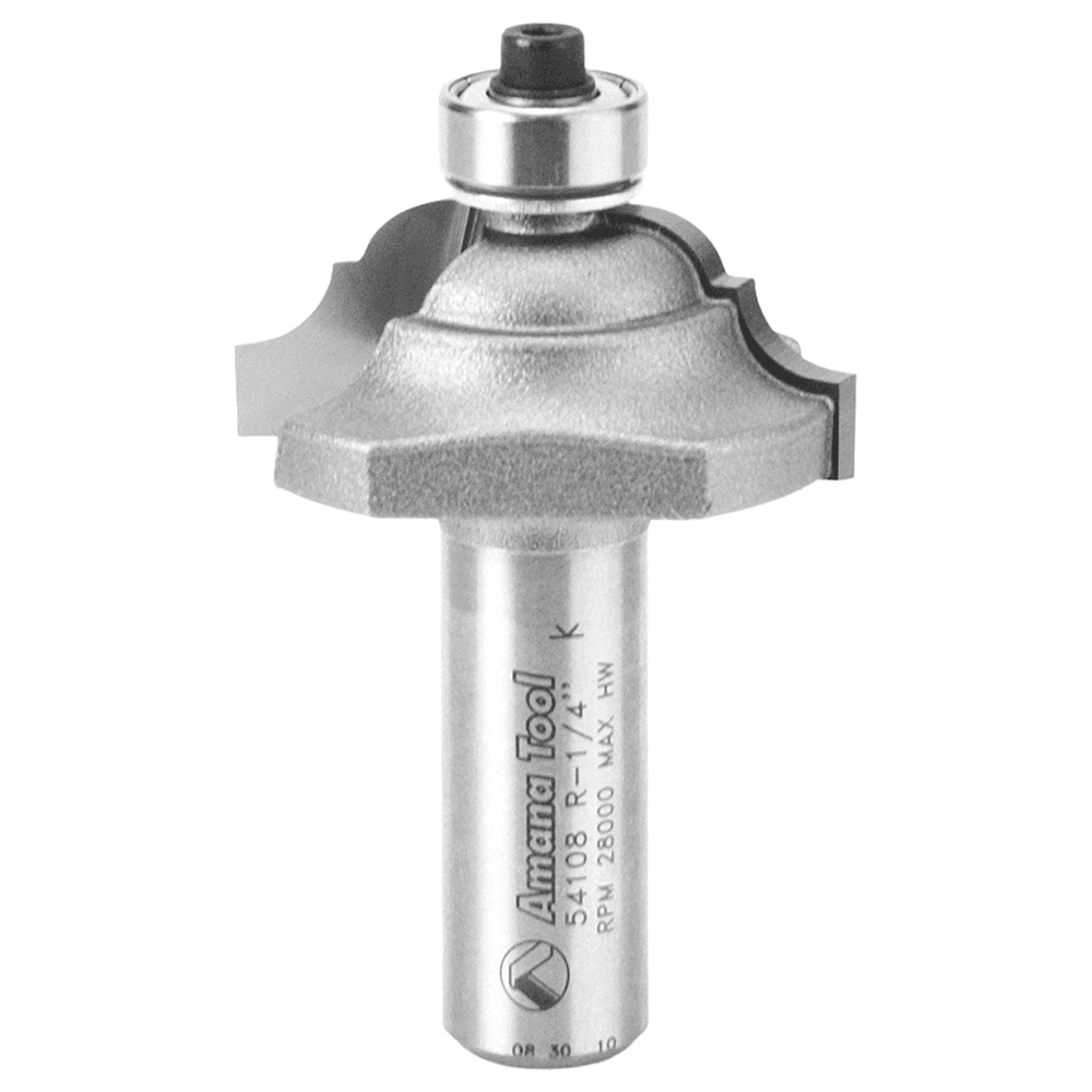 1-1/2" Dia x 5/8" Carbide Tipped Classical Bead/Cove Bit, 7/32" x 15/64" Radius, 1/2" Shank