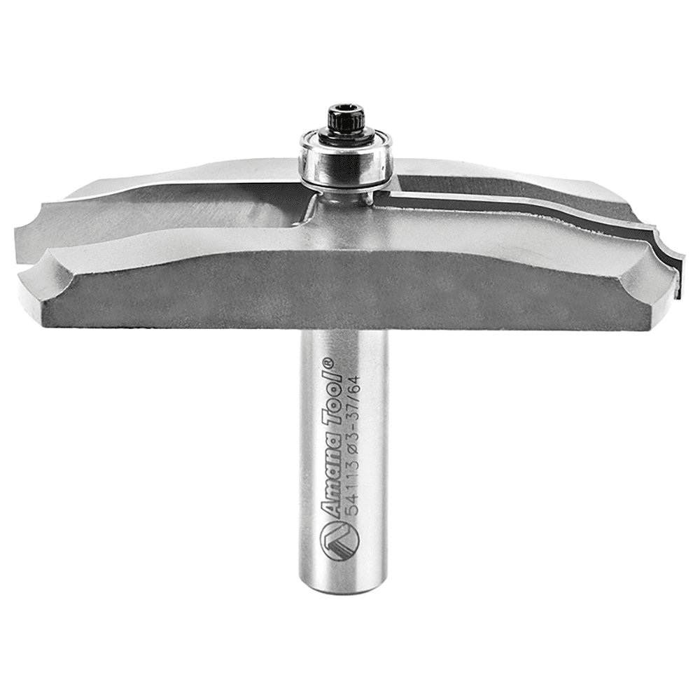 3-9/16" Dia x 1/2" Carbide Tipped Classical Raised Panel Bit, 5/32" Radius, 1/2" Shank