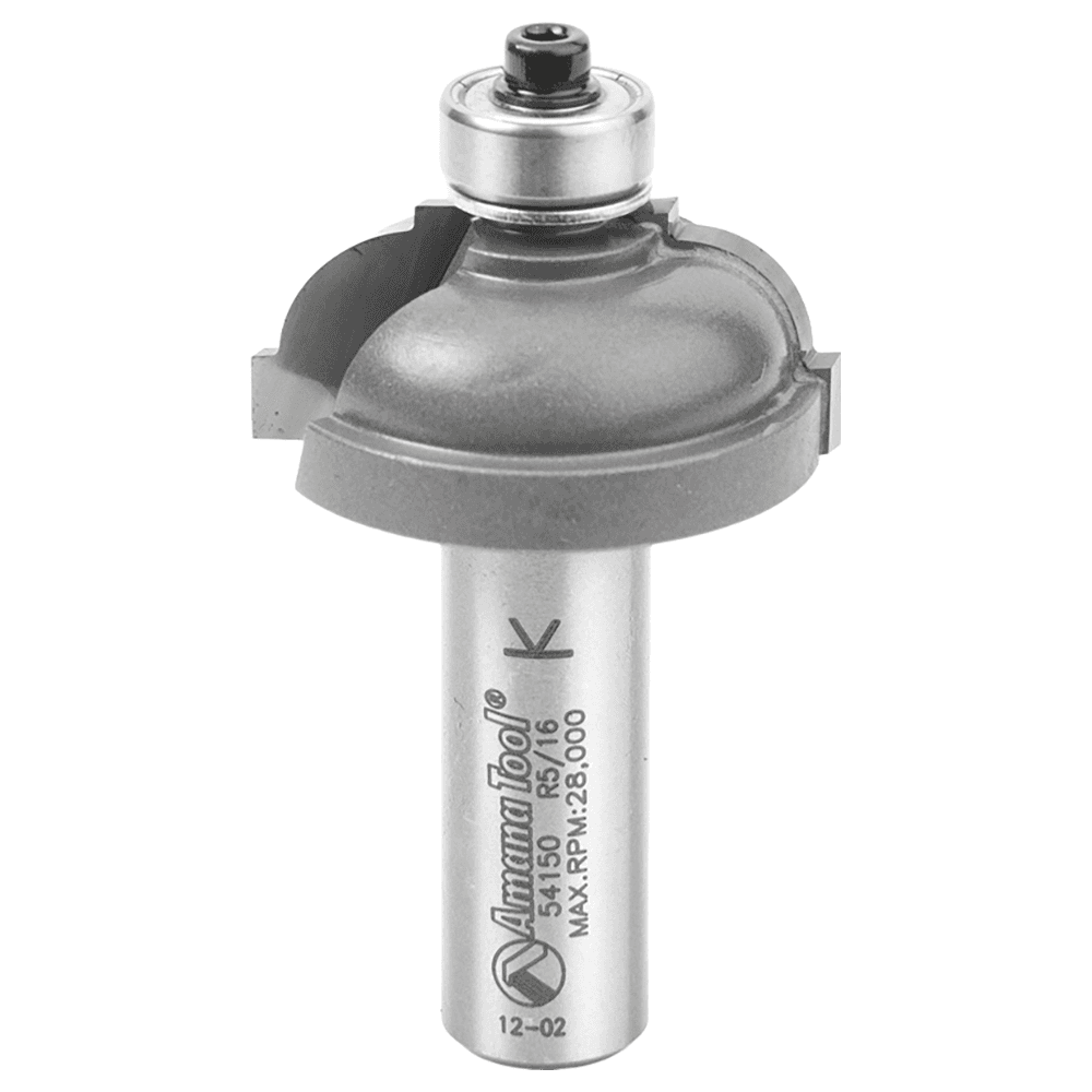 1-3/8" Dia x 5/8" Carbide Tipped Classical Cove Bit, 5/16" Radius, 1/2" Shank