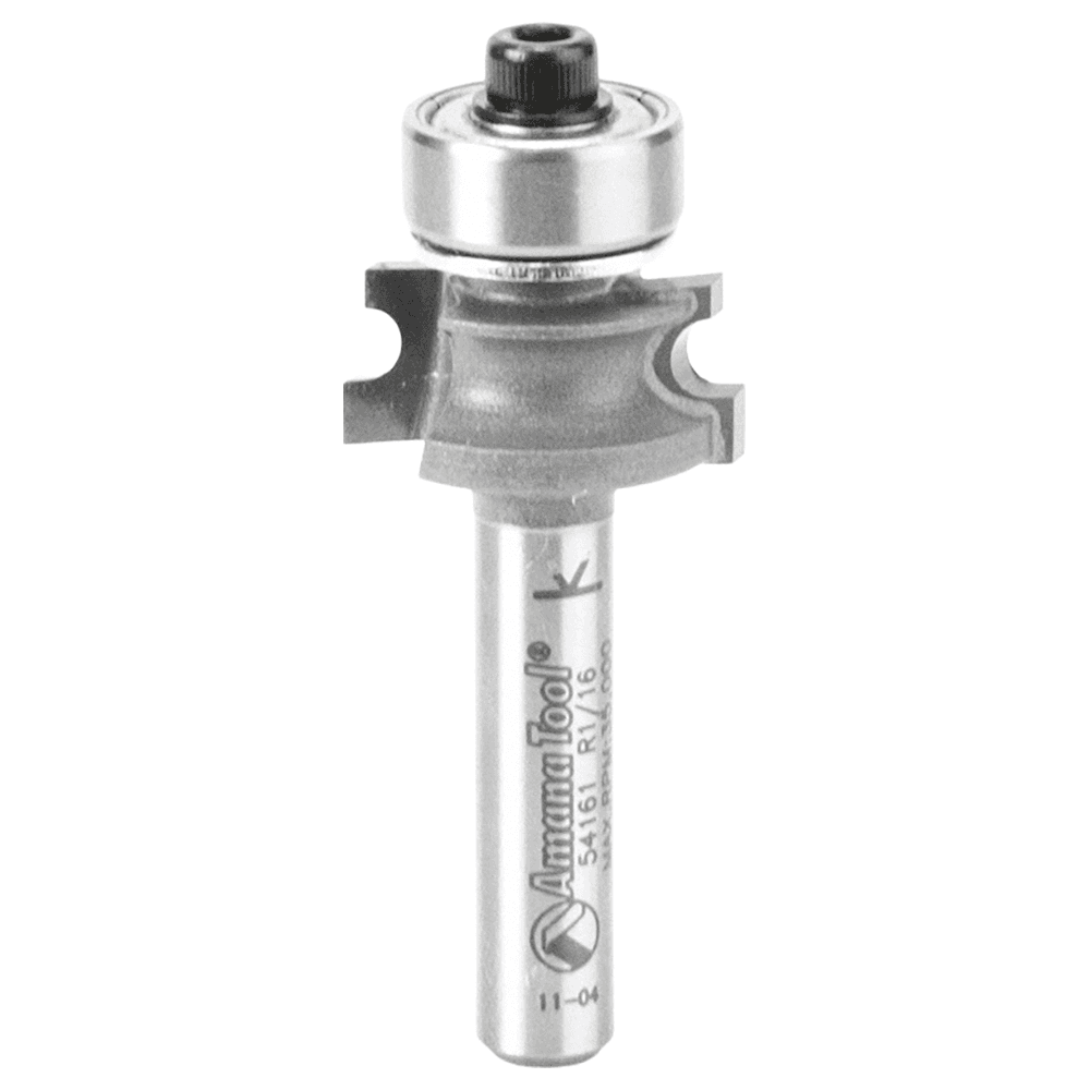 5/16" x 1/16" Radius Carbide Tipped Corner Round Bit, 2 Flute, 1/4" Shank