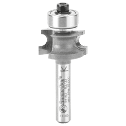 49/64" Dia x 25/64" Carbide Tipped Corner Round Bit, 3/32 Radius, 1/4" Shank