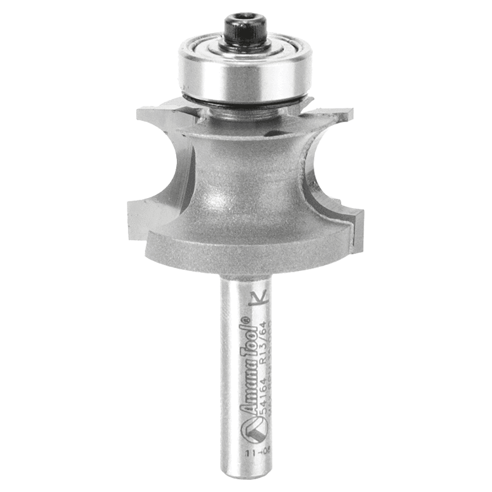 1-1/8" Dia x 11/16" Carbide Tipped Corner Round Bit, 3/16" Radius, 1/4" Shank