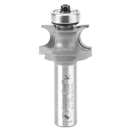 1-1/8" x 3/16" Radius Corner Bead Router Bit with Ball Bearing, 2-Flute, 1/2" Shank